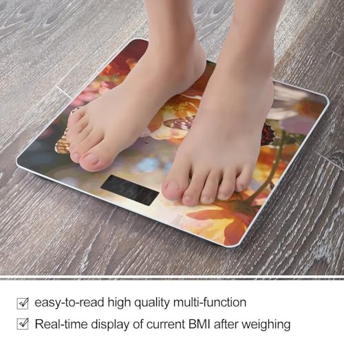 Báscula digital para baño con pantalla LED clara miniatura 5