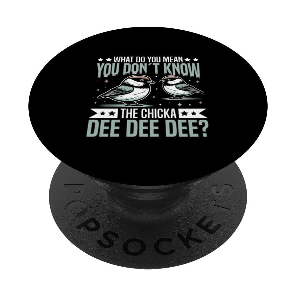 Chickadee Chick Birding Birder Stuffed Animal Chickadee PopSockets Swappable PopGrip