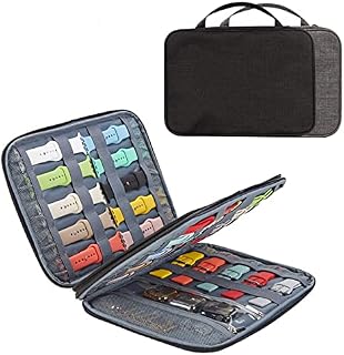 Amazon Brand - Eono 35 Watch Bands Storage Bag, Expandable Watch Band Organizer Travel Watch Straps Carrying Case Pouch Compatible for iWatch Women Men Watch Bands and Accessories (XL, Black)