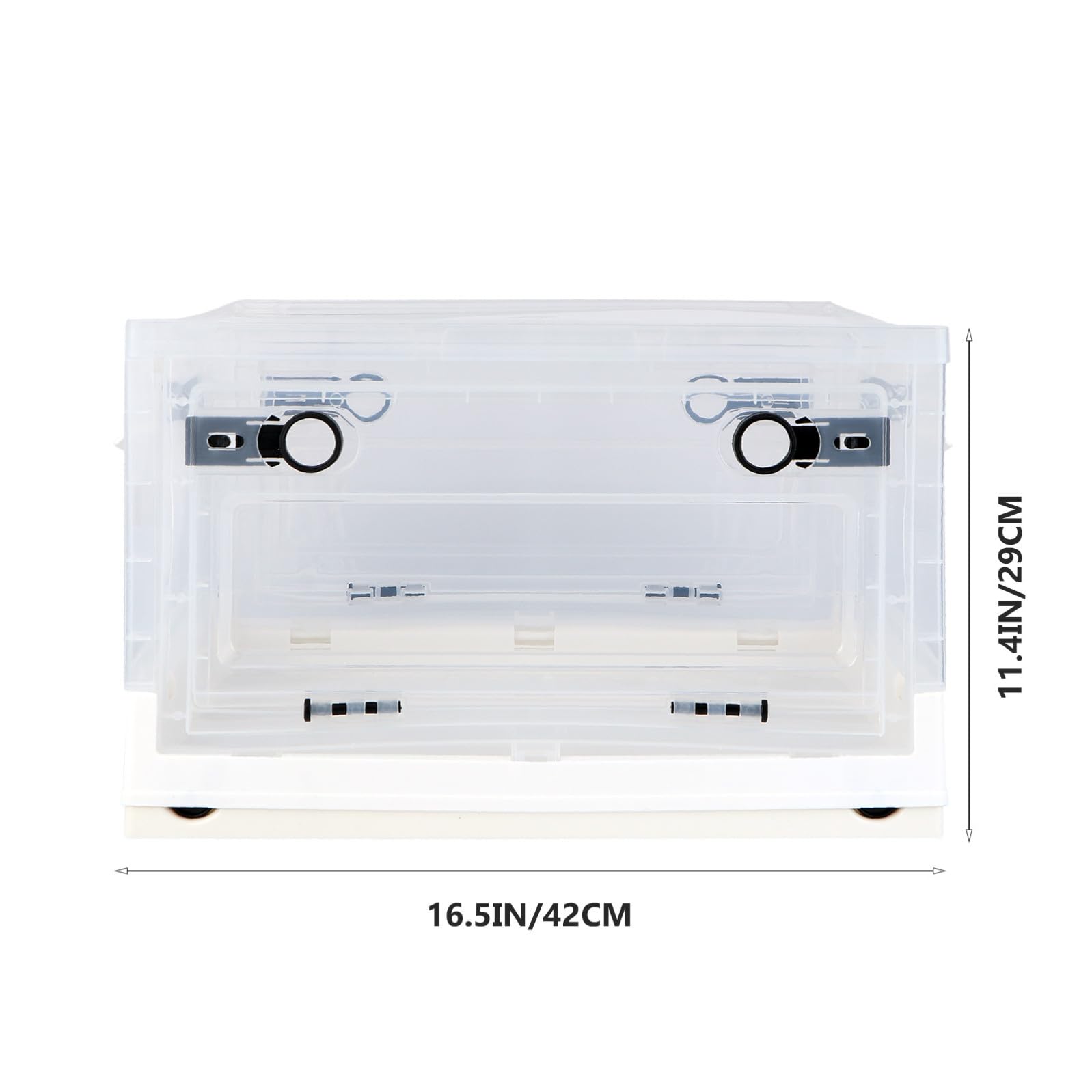 Mipcase Caja de Almacenamiento Pequeña Caja de Almacenamiento Multifunción Plegable Tapa, Plástico, Blanco para Libros y Ropa, Dormitorio y Aula