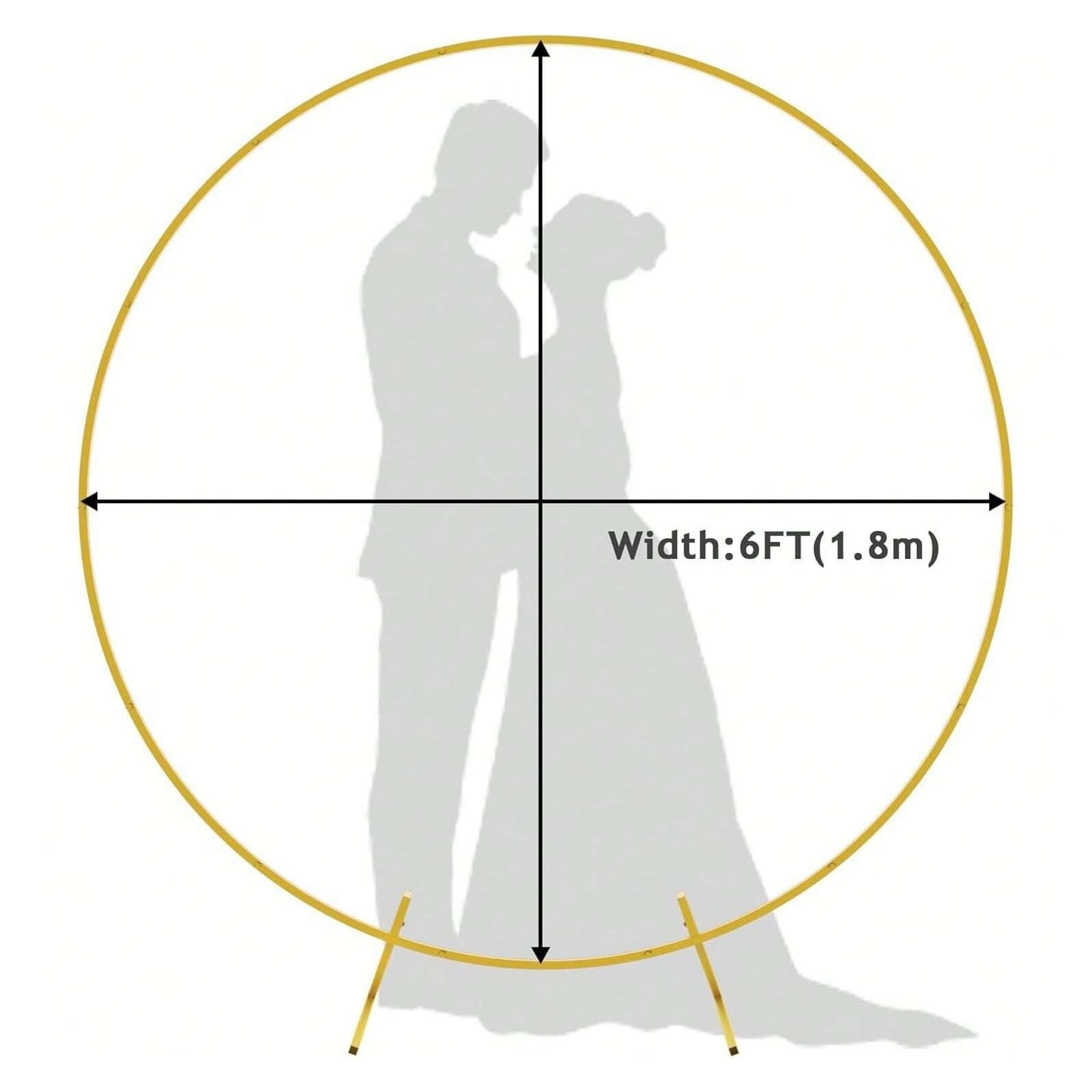 Aufbewahrungstasche und Metall-Kreis-Ballonbogen-Ständer-Set for Hochzeit, Geschlechtsoffenbarung, Dusche, Zeremonie, Geburt – runder Hintergrundrahmen