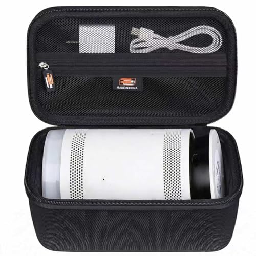 Hard EVA Carrying Case Compatible with Samsung The Freestyle Portable Projector/The Freestyle 2nd Gen Projector Portable Protective Travel Carry Storage Bag With Handle & Mesh Pocket (Case Only)
