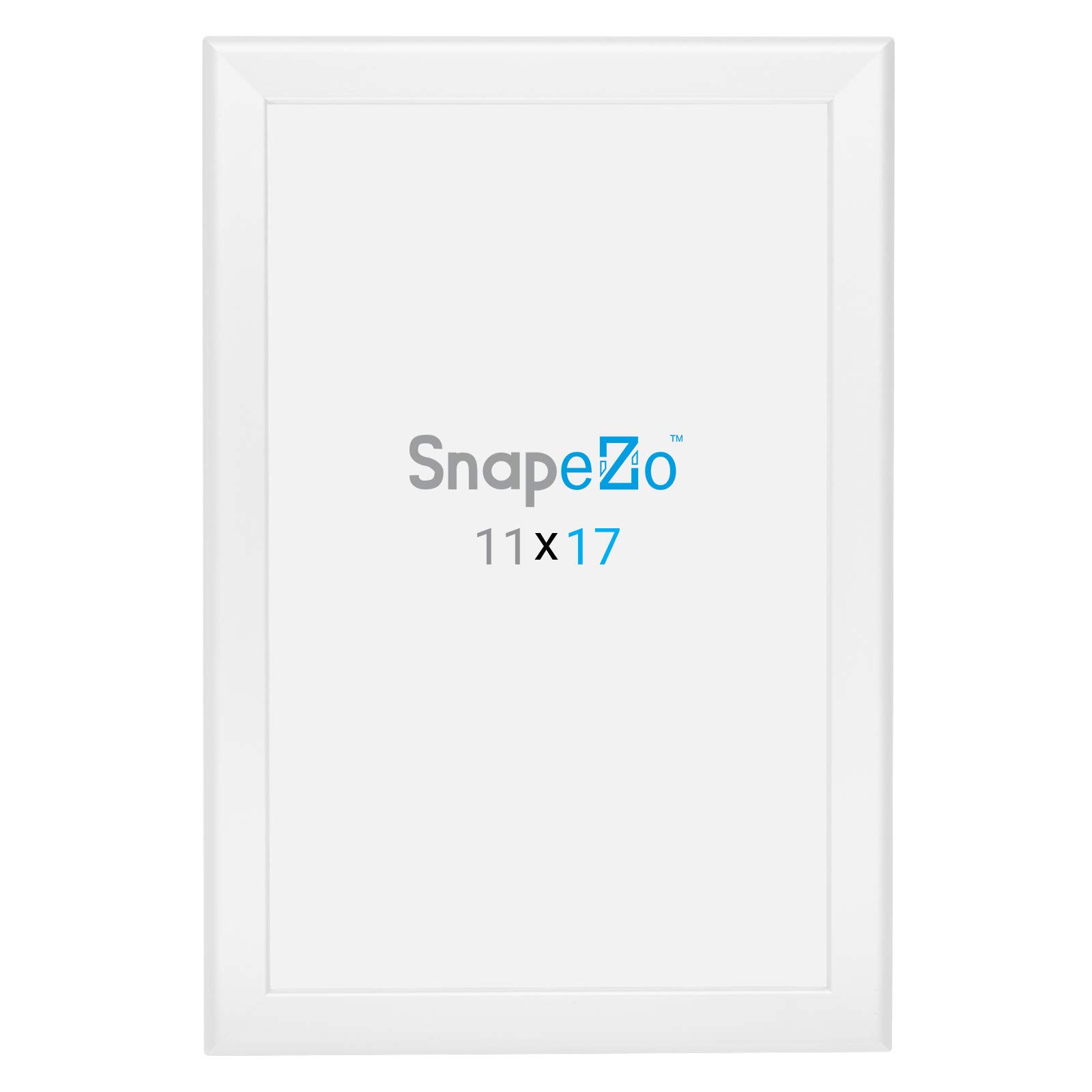 SnapeZo Ramka na zdjęcia 11 x 40 cm, biała, profil aluminiowy 3,5 cm, przednia ramka zatrzaskowa, montaż ścienny, seria profesjonalna