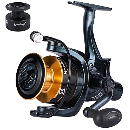 Image of Sougayilang Fishing Reel 13+1 Stainless Steel BB Bait Feeder Carp Spinning Reel for Freshwater and Saltwater-KT4000