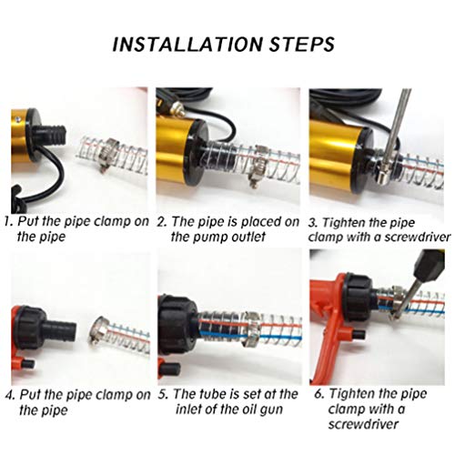 Lvguang Pompa Acqua e Olio con Clip, 12V 5m Pompa
