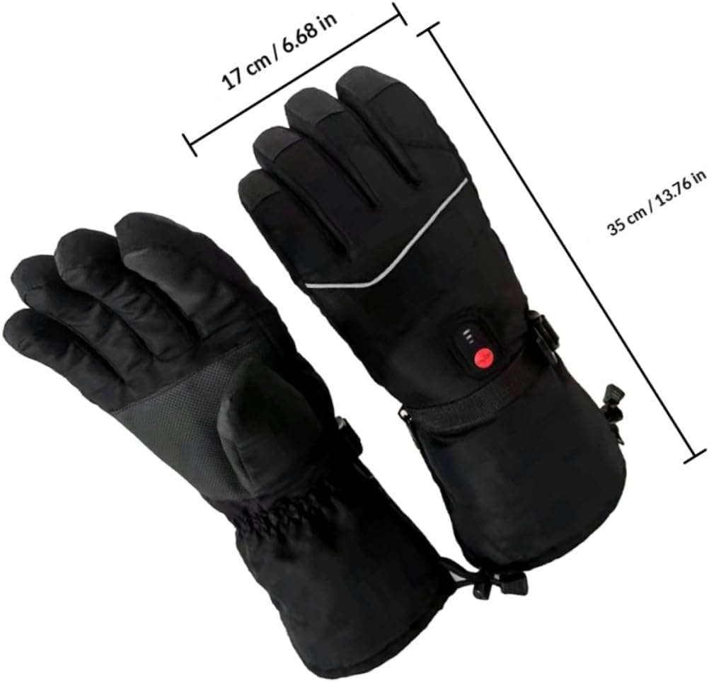 BESPORTBLE Electric Heated Ski Gloves Men Women Thermal Waterproof Outdoor Sports Gloves Rechargeable Battery Warm Winter Skiing