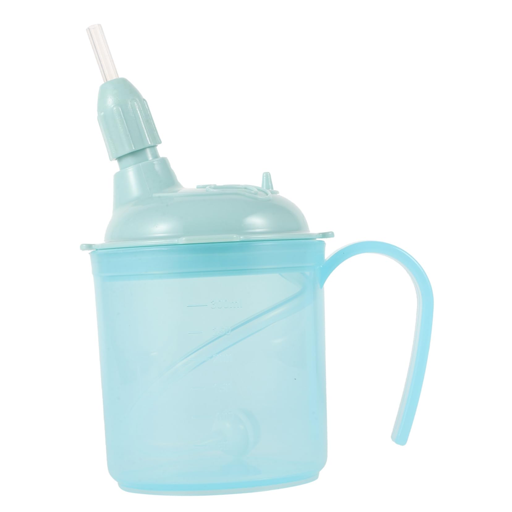 KOMBIUDA Elderly Drinking Cup Straw Lid Liquid Diet Feeding Cup Patient Sippy Mug for Disabled