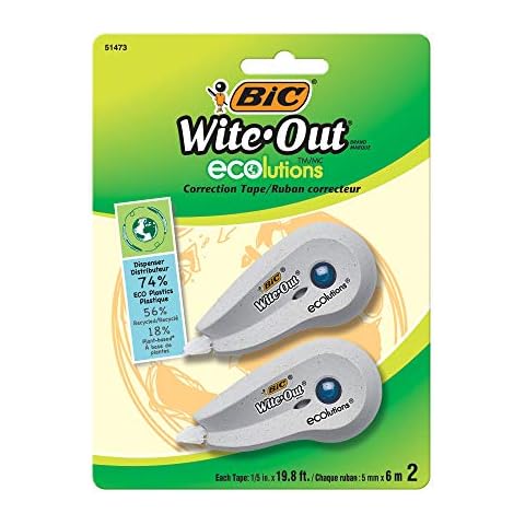 BIC Ecolutions Mini Correction Tape, 12-Pack Cover