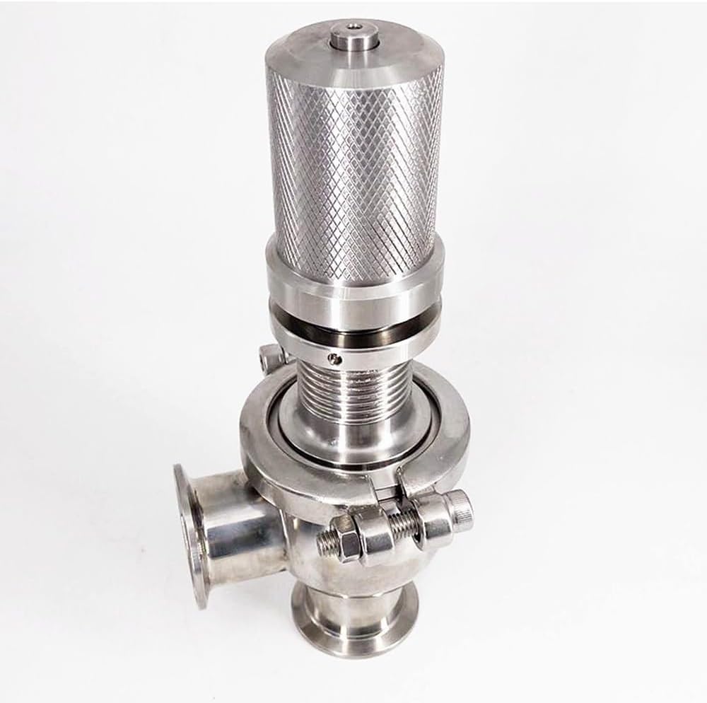 1,5 "tri-clamp regulowany zawór bezpieczeństwa nadmiarowy ciśnienia sanitarny SUS 304 stal nierdzewna płynny gaz gazowy srebrny, 3-8 bar