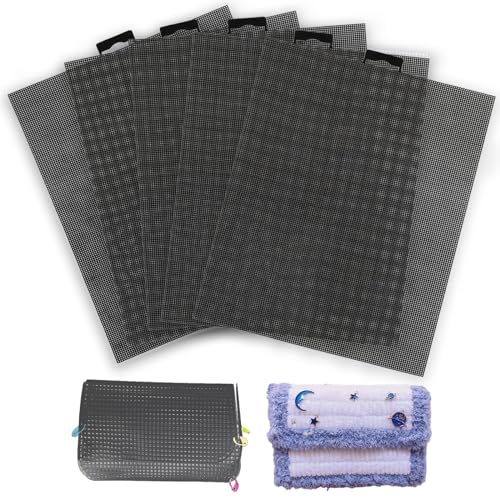 Folhas de tela de malha de plástico, 5 peças, folhas de tela de malha de 7 unidades para bordado, ponto cruz, tela de malha Aida para artesanato DIY, projetos de crochê de tricô de fio acrílico (25,9