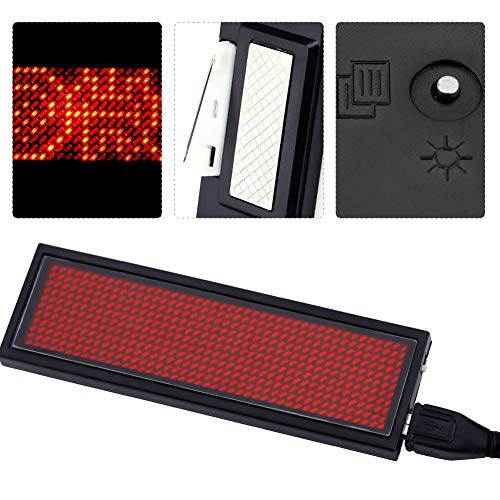 LED naambordje - rode LED scrolling-teken-badge LED-tag-display bord 110-240V - Image 5