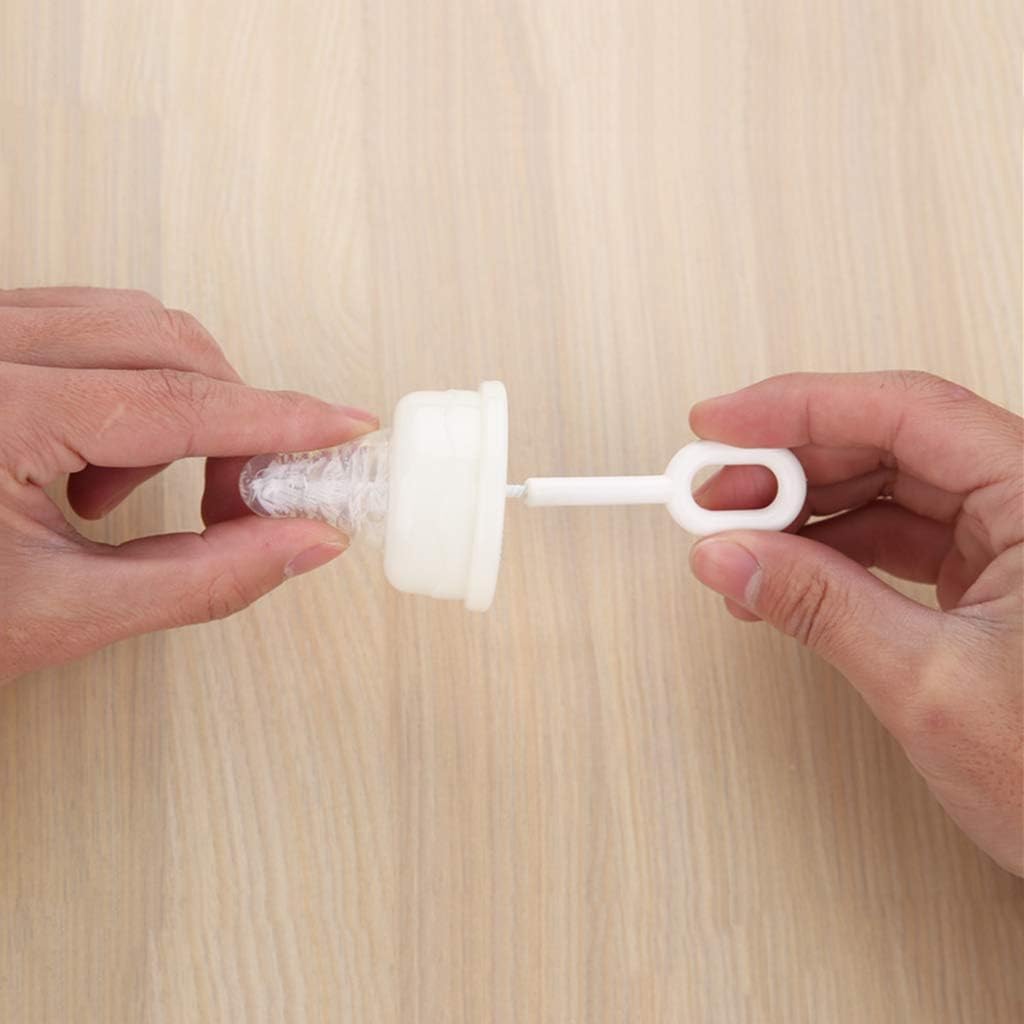 5 Pcs Nipple Bottle Brushes Baby Bottle Nipple Cleaner for Dense Bristles Baby Pacifier Cleaning Easy Hang on Pp, One Size11x2cm(4.33x0.79in), As Pic Shows