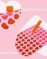 Vista 3 de Heart Silicone Gummy Molds 2 Pack with 2 Droppers, Mini Heart Chocolate Mold, Non-Stick Food Grade Ice Cube Tray for Hard Candy, Homemade treats