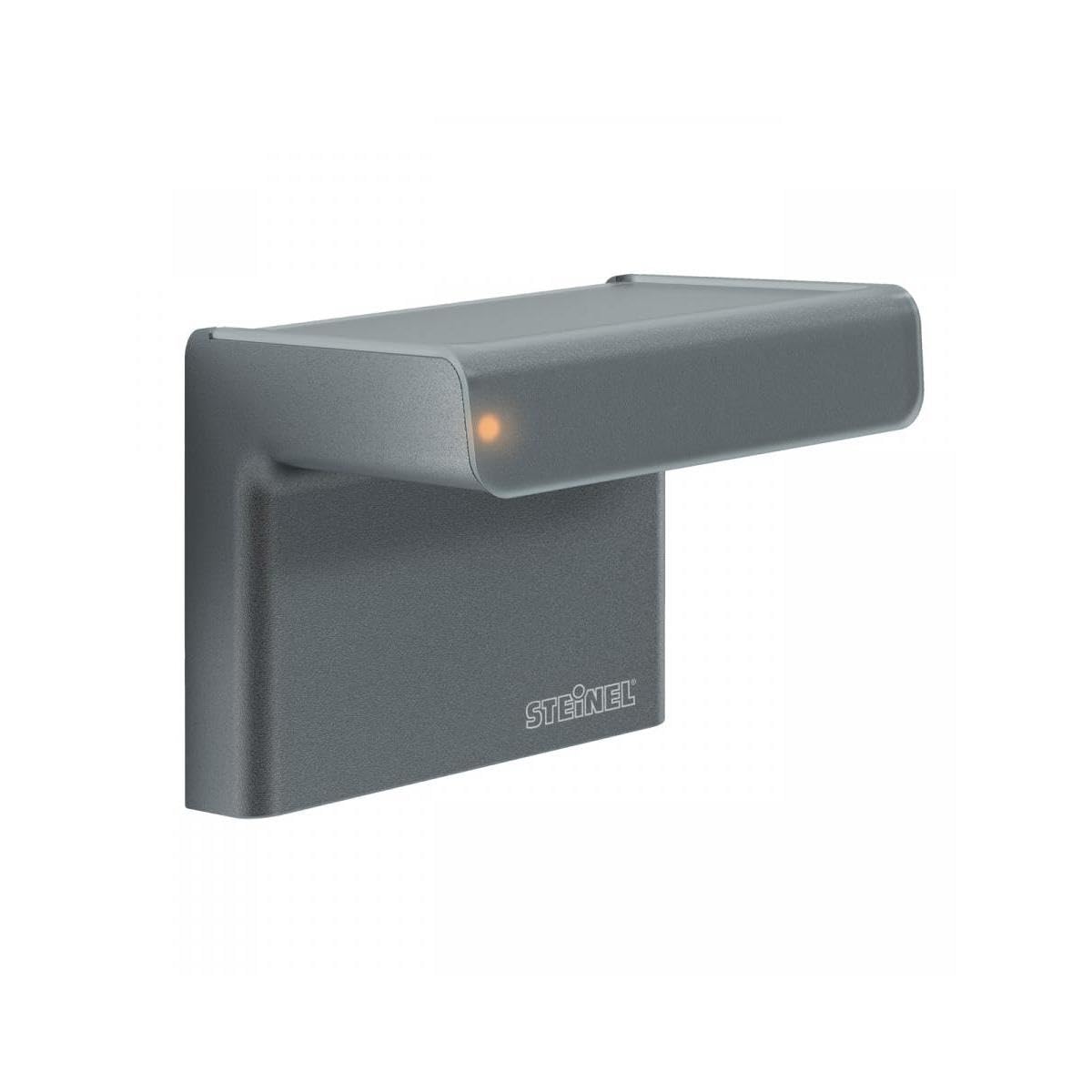 Steinel Detector de Movimiento iHF 3D Antracita, Sensor de Movimiento de 160°, Rango de 1-5 m, Ajustable en 3 Zonas Mediante Bluetooth