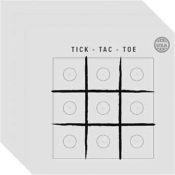 ArrowLife 8.5" Tick, Tac, Toe Game Targets, Made in the USA, 25 Pack