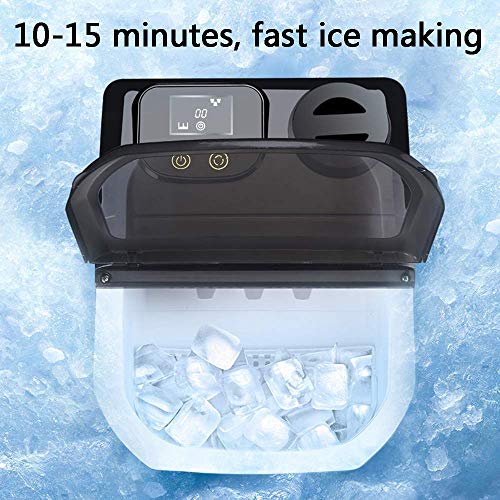 Fabricadora de hielo portátil automática para hogar miniatura 4