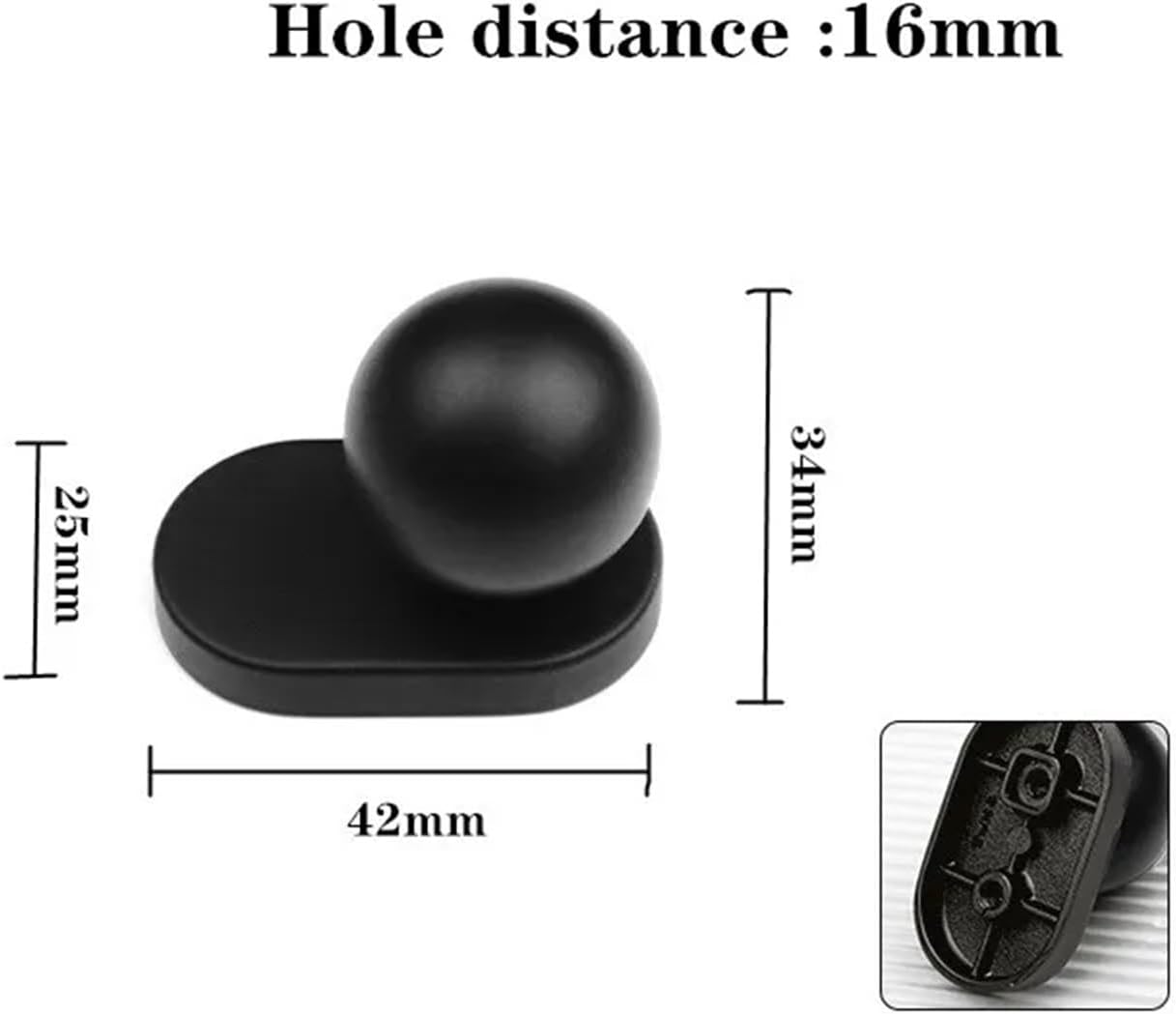 Cabinet Door Handles Zinc Alloy Drawer Knobs Wardrobe Cupboard Door Pulls European Furniture Handle Hardware 2Pcs(Black 16mm)