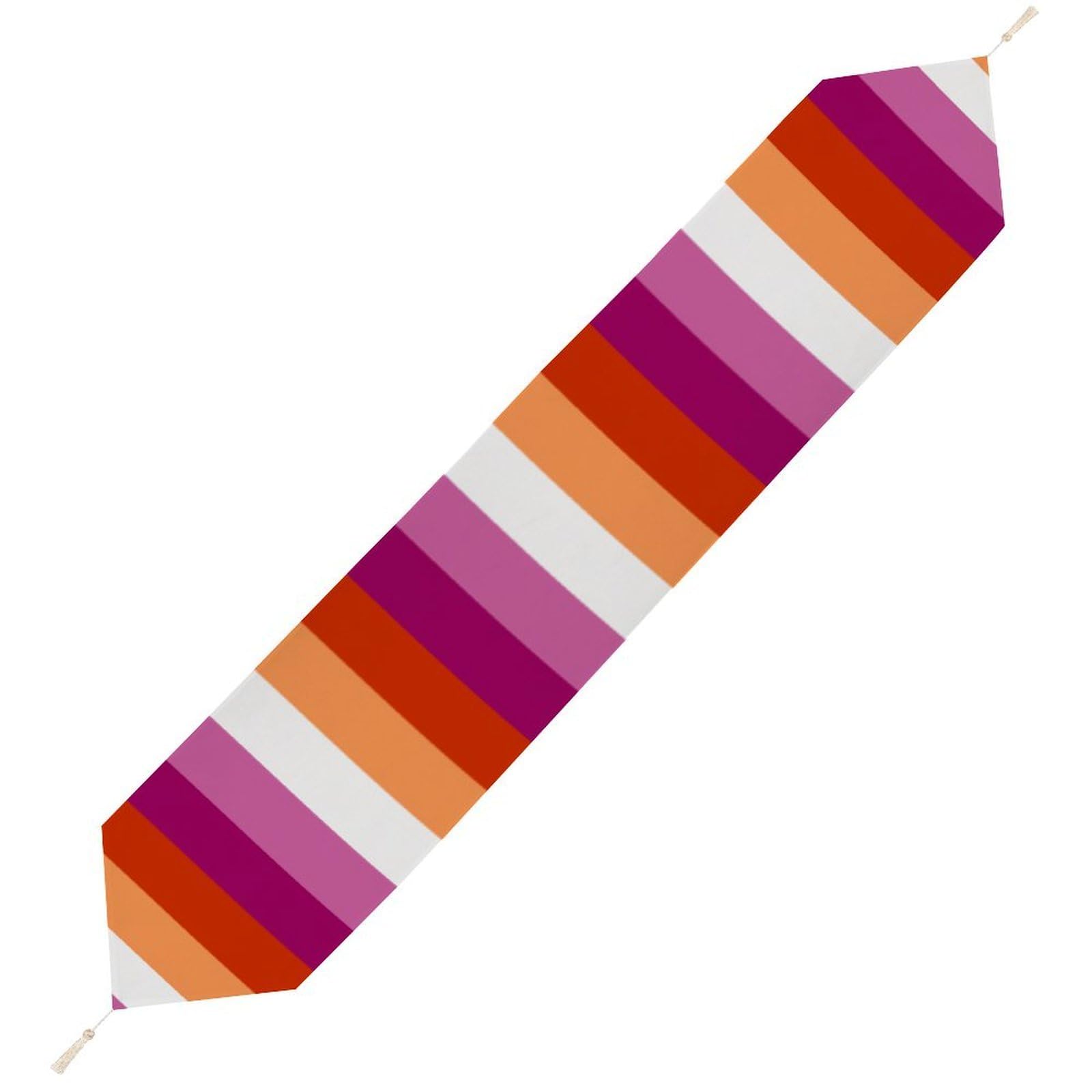 JZemdybill 229*33cm Table Runner with Tassel, Lesbian Pride Flag Table Runner, Table Decoration for Kitchen, Party, Restaurant