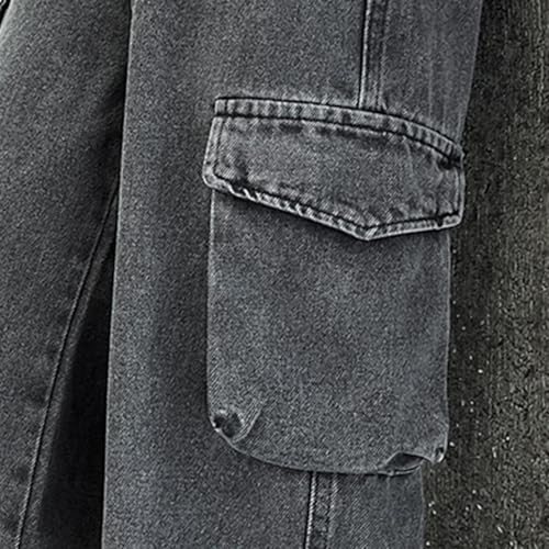 Kids Girls Casual Baggy Wide Leg Denim Pants Elastic Waist Casual Jeans Clothes Loose Trousers Vintage Streetwear (A, 8-9 Years)4