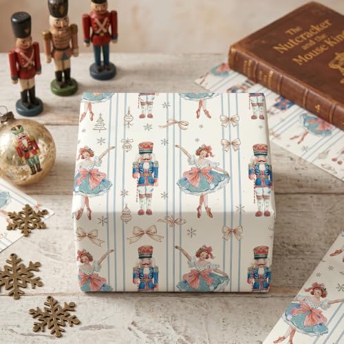 Vintage Christmas Wrapping Paper Roll  - image 8
