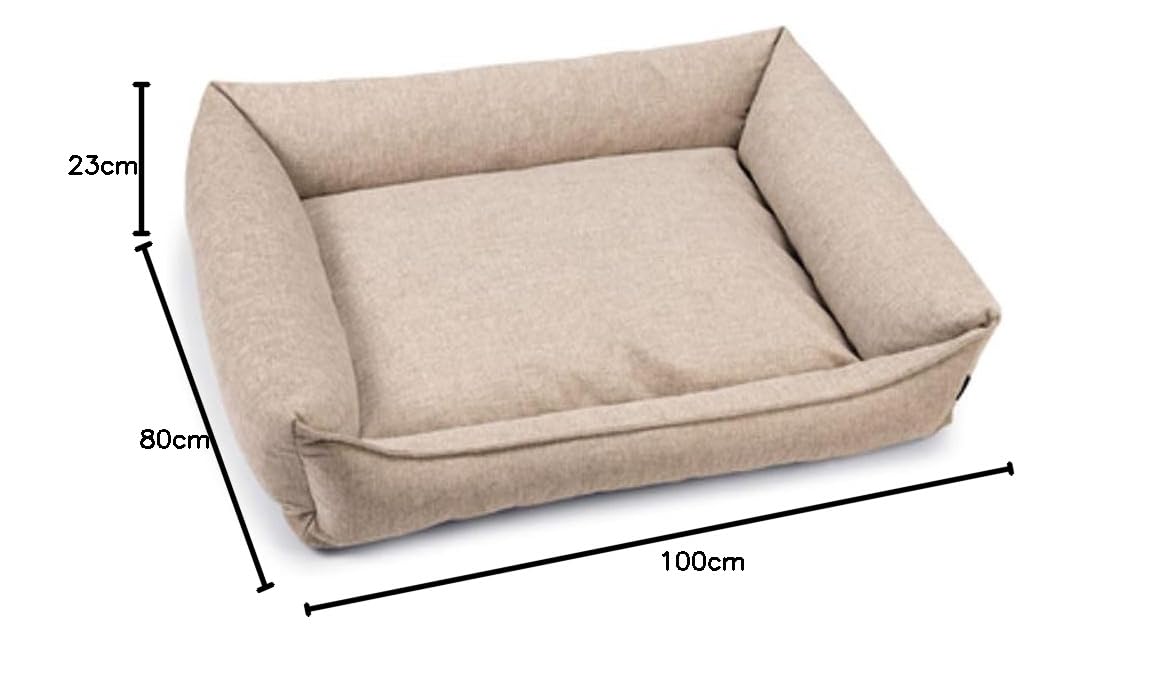 Beeztees Zia - Orthopädisches Hundebett - Beige 100x80x23 cm