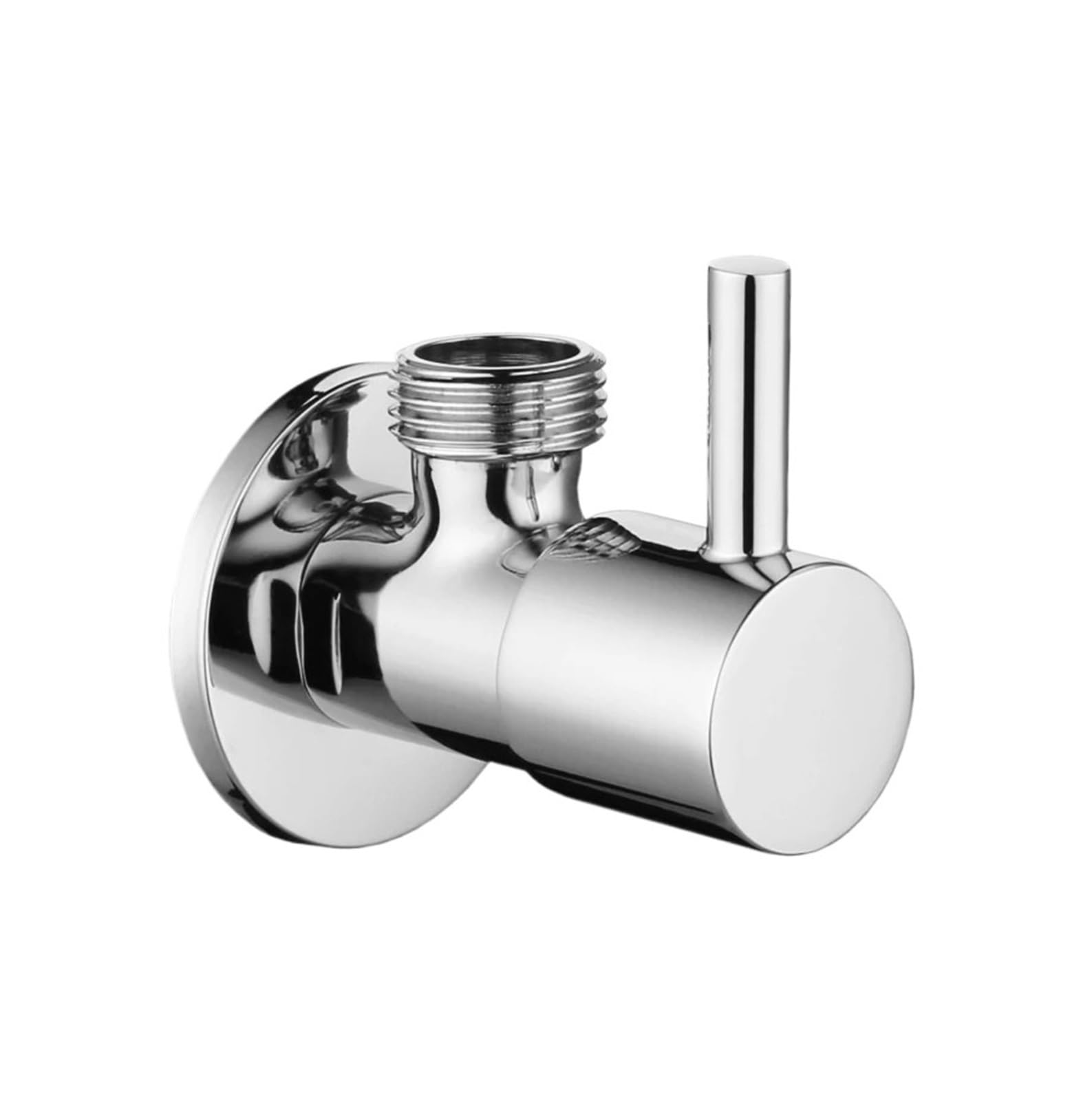 Vanne de contrôle de l'eau, vanne d'angle de Robinet, inverseur en Laiton, vanne de Toilette, Accessoires de Cuisine, en Laiton Massif chromé