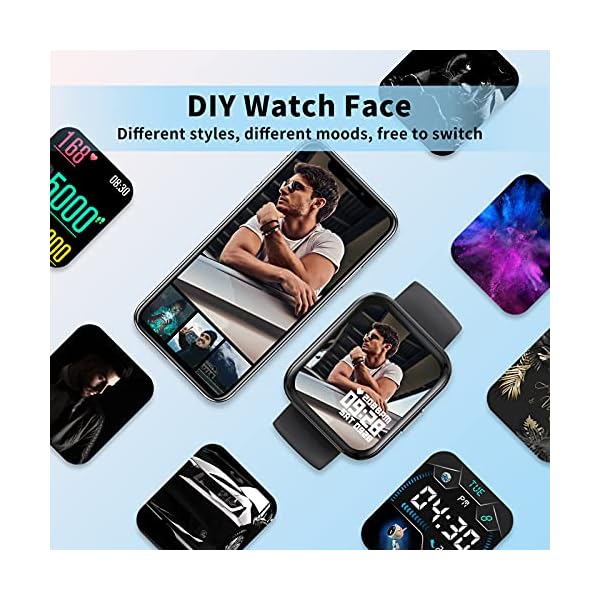 KOSPET Smart Watches for Men - IP68 Waterproof Fitness Smart Watch for Android iPhones with Heart Rate Blood Pressure Sleep Monitor - 1.71" Tactical Sports Running Smartwatch