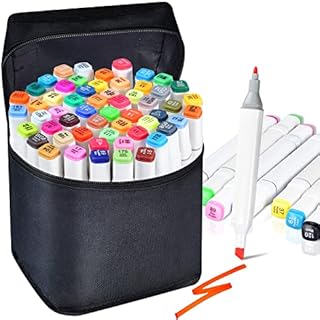 60 Colors Brush Markers, Mark pen Double Tipped Sketch Markers, Drawing Permanent Marker
