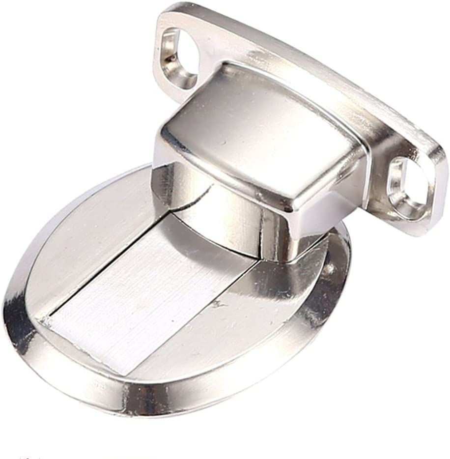 Magnetic Door Stop Tope De Puerta Piso Magnético Que Coloca La Aleación Del Cinc Ningún Multicolor Adhesivo Taladro(Brushed Satin Nickel)