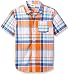 Crazy 8 Big Boys' Kid Orange Plaid Woven Shirt