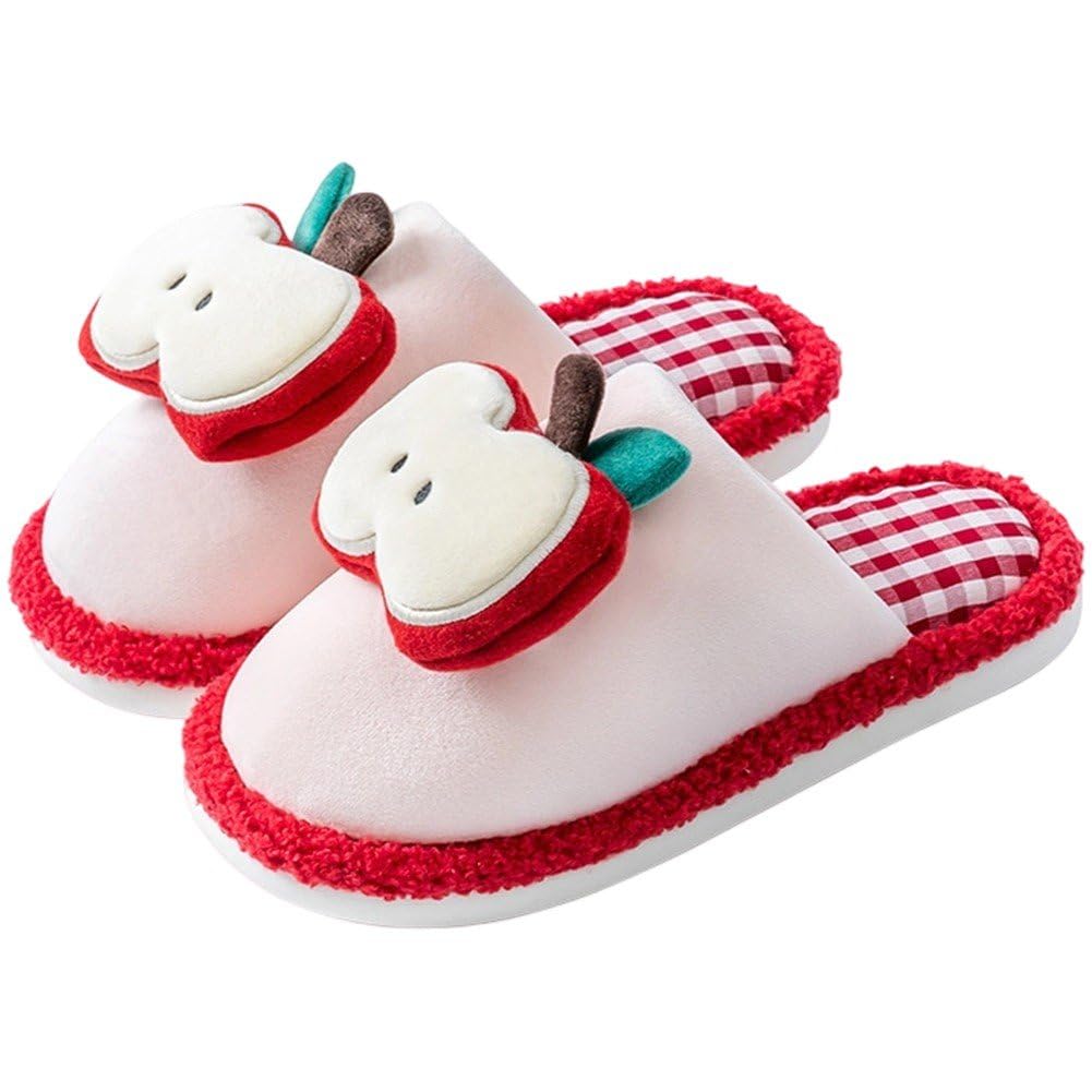 Pantoufles pommes femmes pour réchauffer les pieds froids en hiver