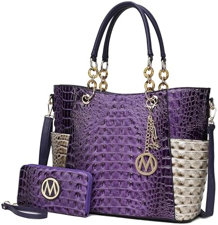 MKF Collection Tote Bag for Women, Handbag Set with Wallet-Top-Handle Bag Vegan Leather Purse by Mia K