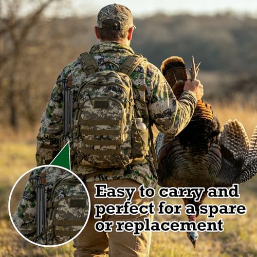 SHILIU 4pcs Turkey Decoy Hunting Stakes, Lightweight Collapsible Turkey Decoys Replacement Stake Fiberglass Portable Decoy Poles for Outdoor LCD Turkey Decoys Hunting Accessories - 4