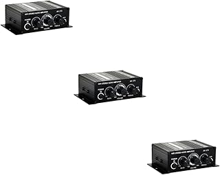 UKCOCO Audio Component Amplifiers 3pcs Audio Amplifier Stereo Amplifier car Speaker Mini Amplifier Mini Speaker bass amp Dual