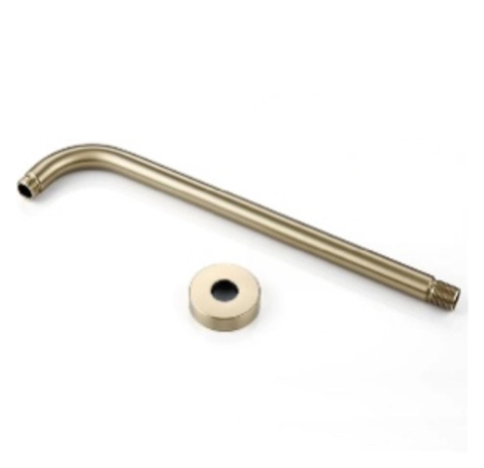 Brazo de ducha negro mate, soporte de cielo de latón macizo montado en la pared de 30CM-40CM, uso for cabezal de ducha Universal (Size : Brushed gold-300mm)