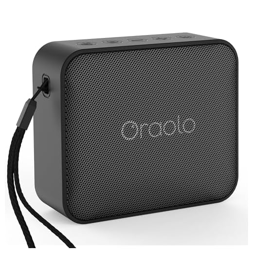 Oraolo Bluetooth Speaker, IPX7 Waterproof Portable with Stereo Sound, Bluetooth 5.4, TWS Pairing, Support AUX/TF Card, Small Wireless Speaker for Home, Shower, Outdoors, Travel, Black