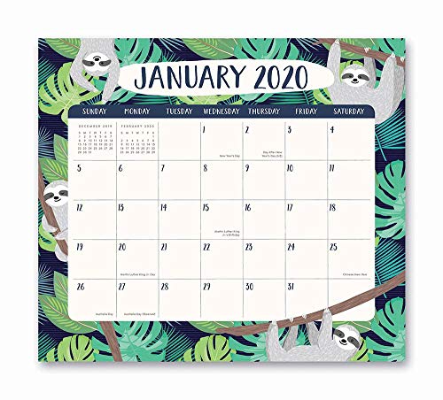 Orange Circle Studio 2020 Magnetic Monthly Calendar Pad, Jungle Life