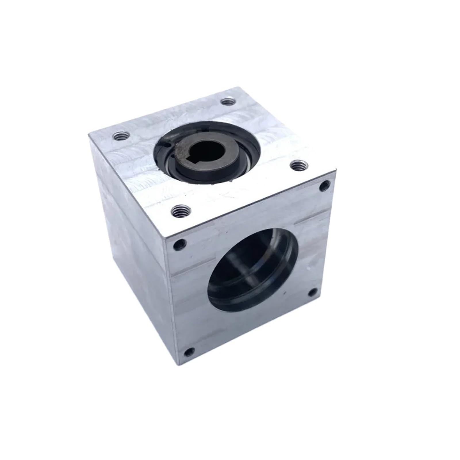 Angle Steering Aluminium Commutator Dual Output Shaft 1:1 Spiral Bevel Gear Steering Gearbox 90 Degree Reversing Reducer Driving Change(10mm Hole)