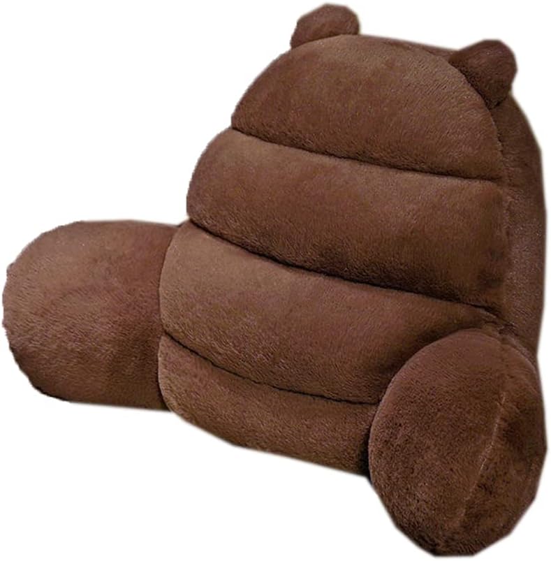 Tingting's Dream Winter Warm Bed Rest Reading Pillow Chair Lumbar Back Cushion Office Car Chair Waist Pillow Plush Reading Chair Pillow (50×60CM/19.7"×23.6", Pink Pig)