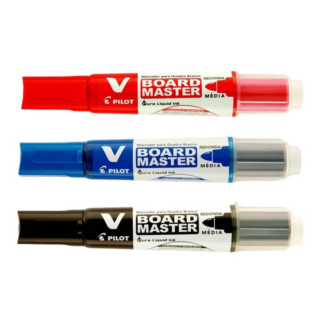 Kit C/03 Pincel Quadro Branco Marcador Pilot Recarregável | Amazon