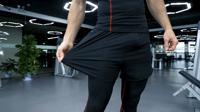 Holure Set Sportivo Uomo 4 Pezzi: Maglia Manica Lunga E Corta, Pantaloncini E Leggings Compressione - Grigio S