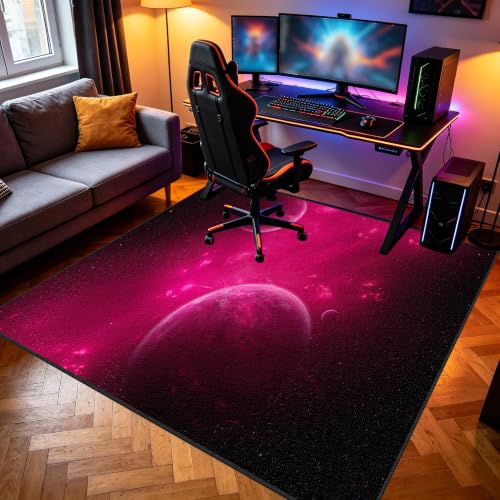 Tapis de zone de jeu lavable 130x170cm antidérapant pour chaise gamer
