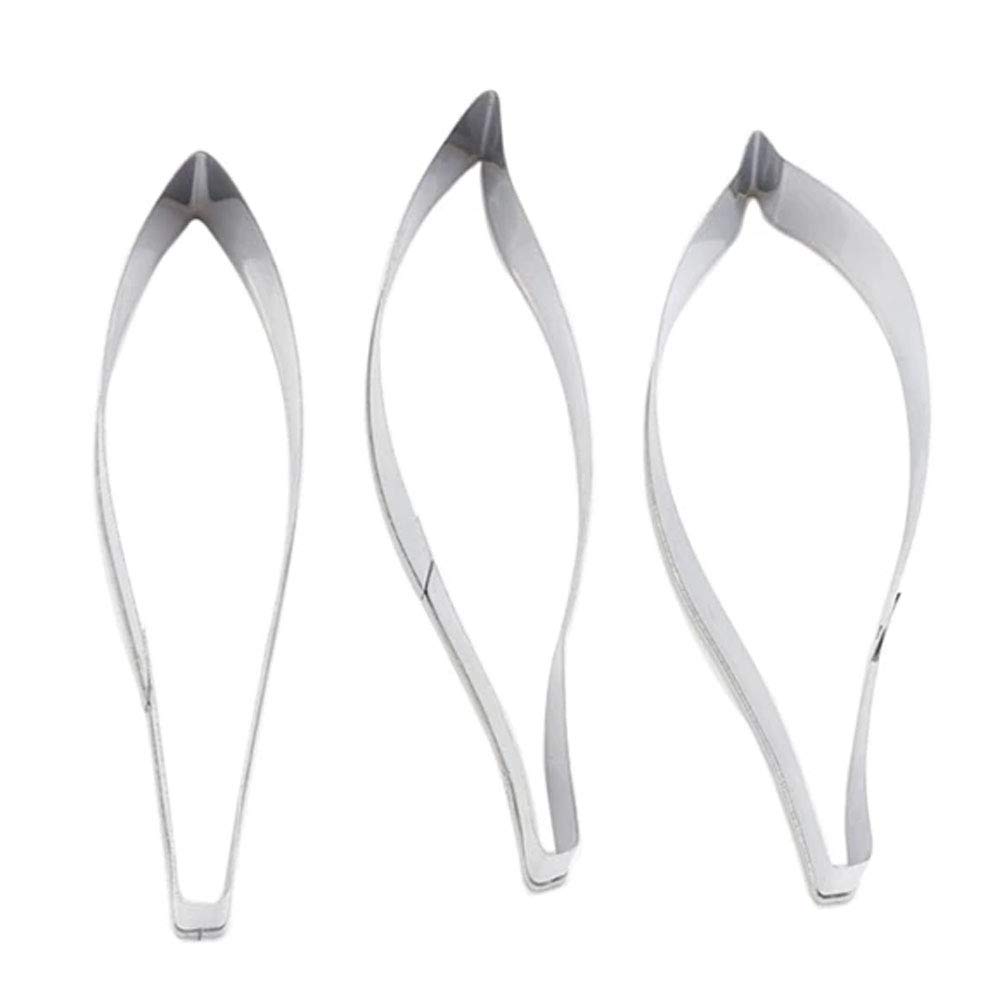 Ayrsjcl Stainless Steel Metal Fondant Cutter Cutter Flower Petal Silicone Veiner Mold Biscuit Cake Decorating Tools