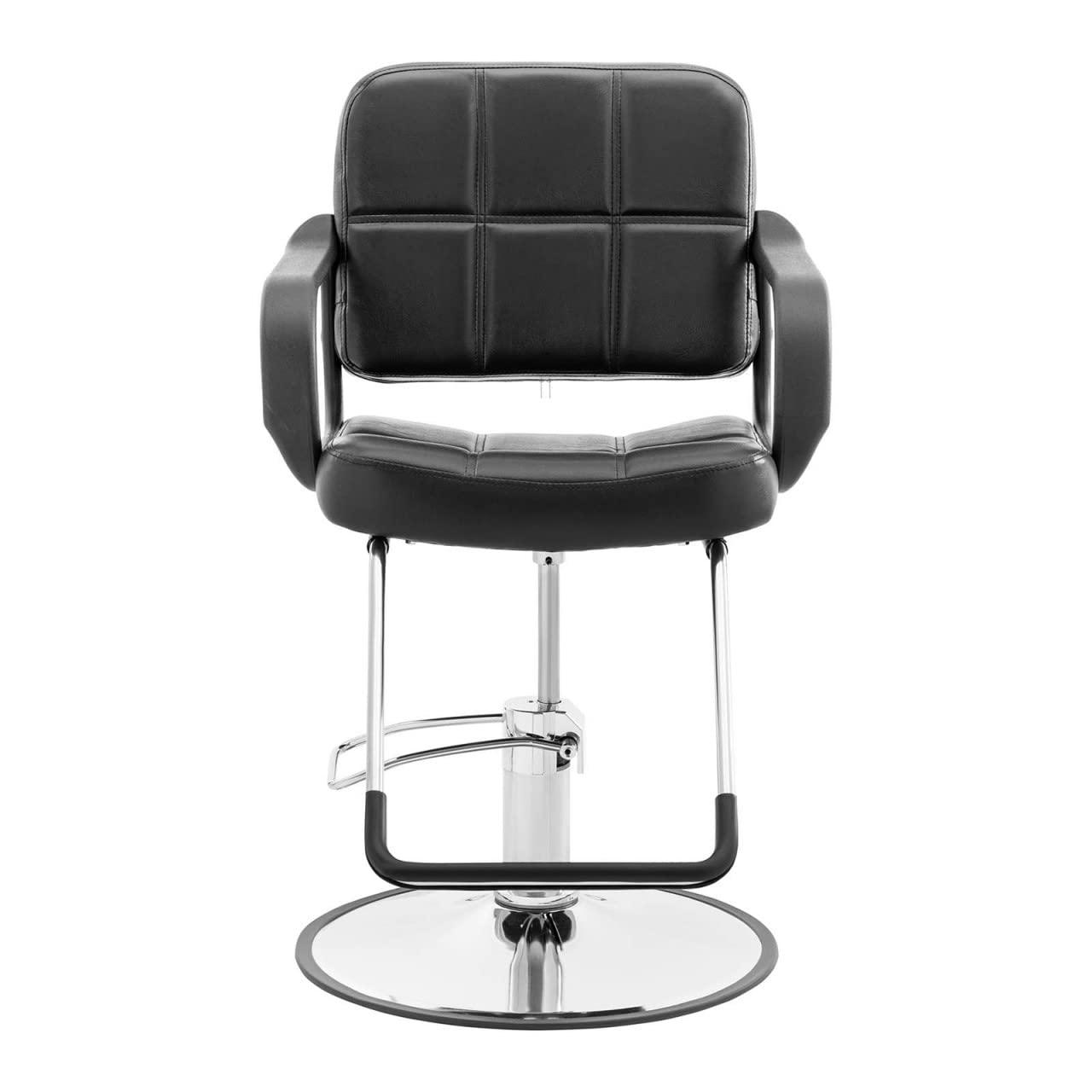 Physa Physa Epsom Black Friseurstuhl Fußstütze Fußstütze 50-64 cm 170 kg Schwarz Friseursessel Friseurstuhl höhenverstellbar Bedienstuhl