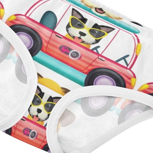 Cheerful Dogs Cars Funny Toddler Girls Underwear 2t Cotton Panties Little Girl Personalized Briefs Girls Undies4