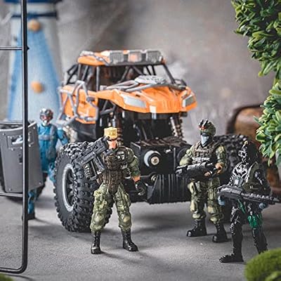 Tuanse 26 Pcs SWAT Team and Military Action Figures Playset with Weapons, Army Toys for Kids Boys Girls