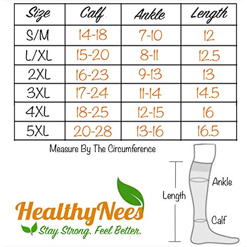 Image of HealthyNees 2 Set Open Toe 20-30 mmHg Compression Leg Calf Swelling Zipper Sock (2 Pairs Beige, 4X-Large)