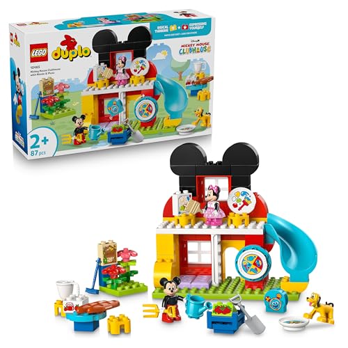 LEGO DUPLO Disney La Casa di Topolino con Minnie e Pluto Giocattolo - Gioco Didattico per lo Sviluppo della Motricità Fine con 3 Personaggi e Toodles - Regalo per Bambini e Bambine da 2 Anni - 10465