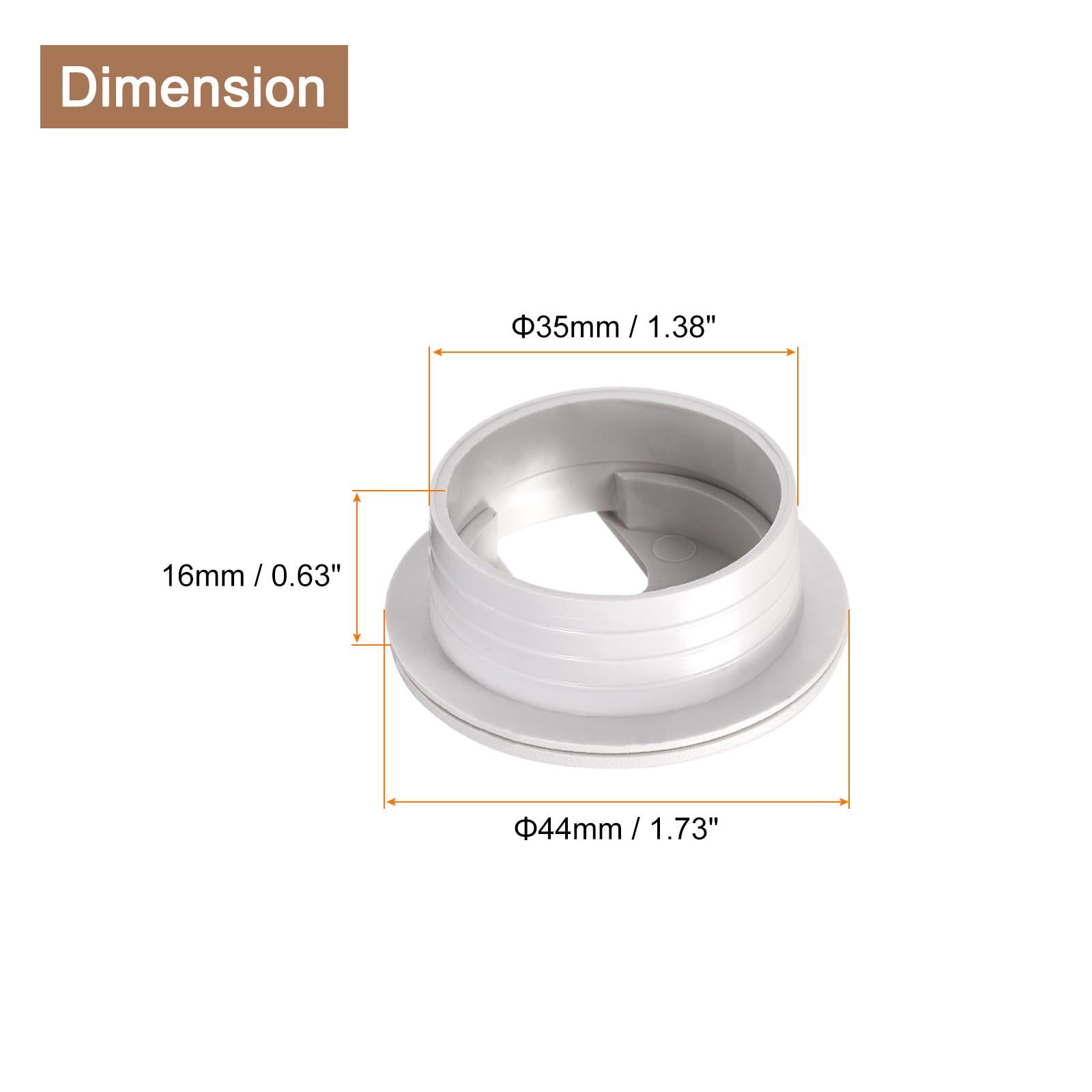 QUARKZMAN 2 Pezzi Copertura Foro Cavi, 1.38 Pollici/35mm Copertura Foro Passacavi in Plastica Abs per Scrivania da Ufficio, Organizzatore Cavi, Bianco
