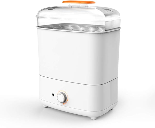 Electric Steam Sterilizer,Bottle Steriliser And Dryer Electric Baby Bottle Sterilizer Large Capacity With Auto Power-Off (Color : White)